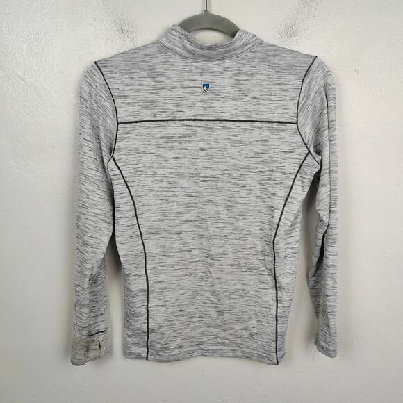 Kuhl Alloy 1/4-Zip Mid-Layer Sweater Boys Large 14-16 Light Gray Heather 1/2 Zip - Picture 4 of 8